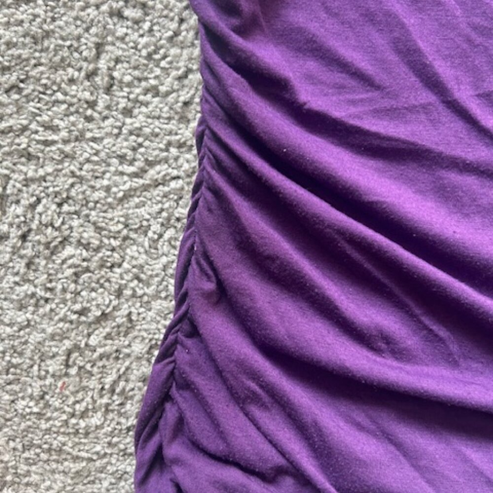 Women's Purple Ruched Shirt - Picture 3 of 3